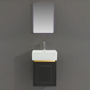 Milano Toni 41cm Bathroom Vanity with LED Mirror Cabinet and Ceramic Basin