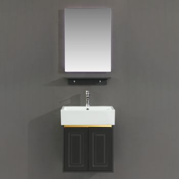Milano Alexa 51cm Bathroom Vanity with LED Mirror Cabinet and Ceramic Basin
