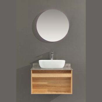 Milano Hera 70cm Bathroom Vanity with LED Mirror Cabinet and Ceramic Basin