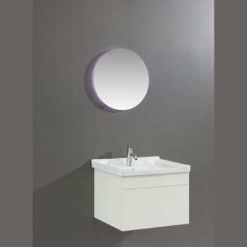 Milano Dalia 60cm Bathroom Vanity with LED Mirror Cabinet and Ceramic Basin