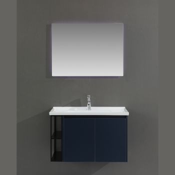 Milano Sara 80cm Bathroom Vanity with LED Mirror Cabinet and Ceramic Basin