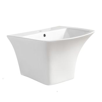 Milano Wall-Hung Bathroom Sink, White Ceramic, Model 901