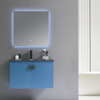 Milano Minou 80cm Bathroom Vanity Set with Ceramic Basin and Mirror