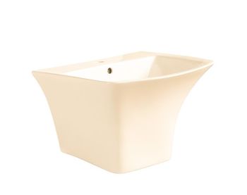 Milano Wall-Hung Bathroom Sink, Ivory Ceramic