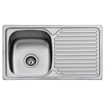 Milano Inset Kitchen Sink, Single Bowl, 80x48cm, Stainless Steel