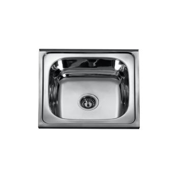 Milano Eco Inset Single Bowl Kitchen Sink, Stainless Steel, 50x50cm