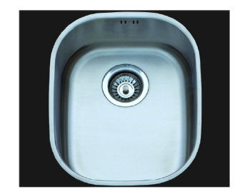 Milano Undermount Single Bowl Kitchen Sink, 45x45cm, Stainless Steel