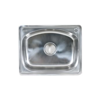 Milano Inset Single Bowl Kitchen Sink, 55x44cm, Stainless Steel
