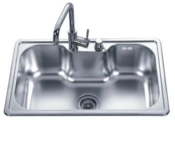 Milano Deep Bowl Stainless Steel Kitchen Sink, 80x50x23cm