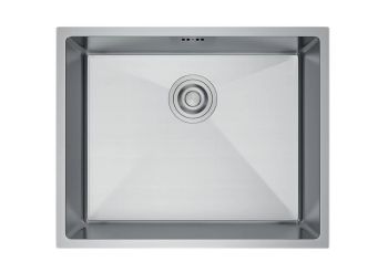 Milano Elite Single Bowl Kitchen Sink, Brushed 304 Stainless Steel, 60x45cm