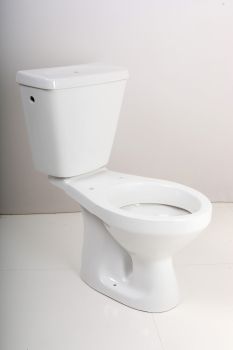 Anchor Two-Piece Toilet with Tank, S-Trap, White