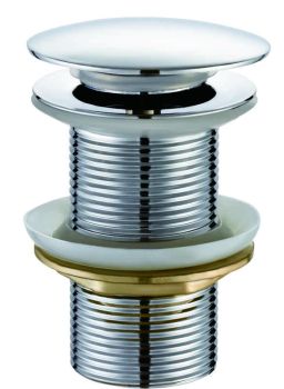 Milano Large Cap Pop-Up Drain for Sinks Without Overflow, Push-to-Seal