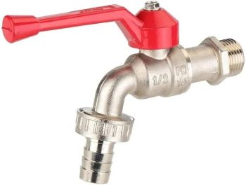 Milano Heavy-Duty Brass Hose Bib Tap, Wall-Mounted Garden Faucet