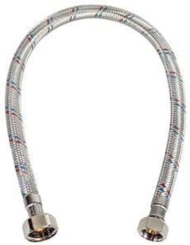 Milano 120cm Stainless Steel Braided Water Connector Hose, 1/2" x 1/2"