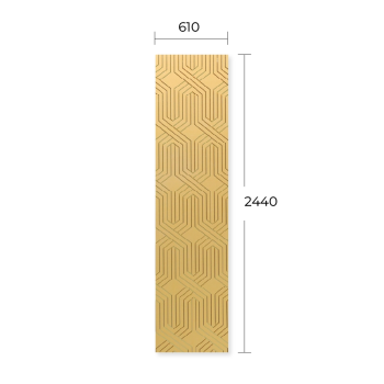 MIRROR ENGRAVED LAMINATE SHEET LSD 3836 GOLD+GOLD 2’x8’x1.5MM
