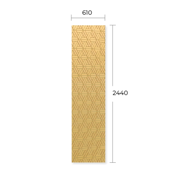 MIRROR ENGRAVED LAMINATE SHEET LSD 3808 GOLD+GOLD 2’x8’x1.5MM