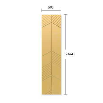MIRROR ENGRAVED LAMINATE SHEET LSD 3803 GOLD+GOLD 2’x8’x1.5MM