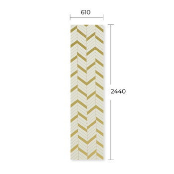 MIRROR ENGRAVED LAMINATE SHEET LSD 6061-2# GOLD+WHITE 2’x8’x1.5MM