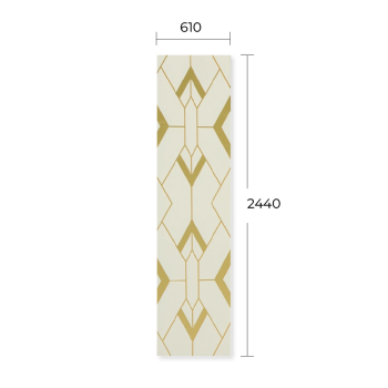 MIRROR ENGRAVED LAMINATE SHEET LSD 6064-7# GOLD+WHITE 2’x8’x1.5MM