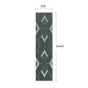 MIRROR ENGRAVED LAMINATE SHEET LSD 6067-7# SILVER+DARK GREY 2’x8’x1.5MM