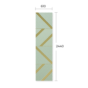 MIRROR ENGRAVED LAMINATE SHEET LSD 6082-5# GOLD+LIGHT GREEN 2’x8’x1.5MM