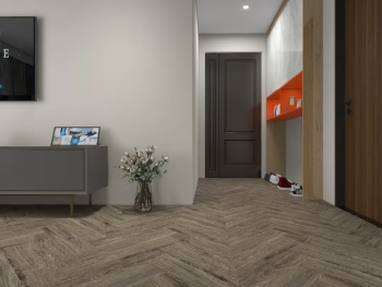 ATTICO - GRANDE SPC Flooring Herringbone SPCH2003-B-Fumed Oak 0.5/5.5 x 127 x 610mm incl 1mm IXPE Foam - Box 1.549m2/20pcs